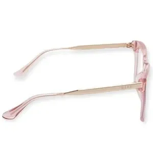 DIFF Bella Bluelight Glasses Azalea Pink Crystal Frame Blue Light Blocking Lens DIFF Eyewear Bella XS Blue Light Blocking Glasses - Women main image 4